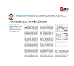 Hohe Substanz, hohe Dividenden