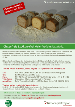 Glutenfreie Backkurse bei Meier