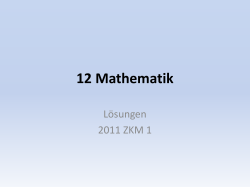Mathematik 2011 ZKM