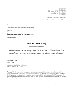 Prof. Dr. Dirk Pauly - FB Mathematik und Statistik