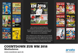 Countdown zur wM 2016 - Webmagazin