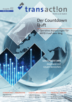 Der Countdown läuft - dwpbank – Deutsche WertpapierService