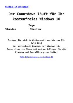 Windows 10 Countdown