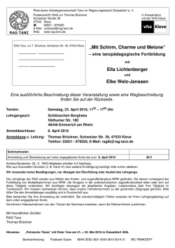 &bdquo;Mit Schirm, Charme und Melone&ldquo; Ella Lichtenberger Elke Welz