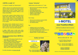 i-MOTEL near Frankfurt