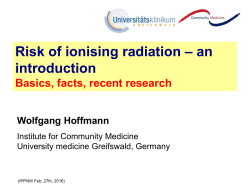 Risk of ionising radiation – an introduction