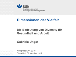 Dimensionen der Vielfalt Die Bedeutung von Diversity f&uuml;r