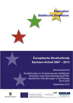 Evaluation Städtische Dimension - europa.sachsen
