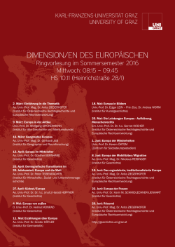 DIMENSION/EN DES EUROP&Auml;ISCHEN