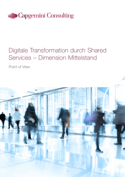 Digitale Transformation durch Shared Services &ndash; Dimension