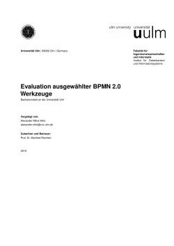 Evaluation ausgewählter BPMN 2.0 Werkzeuge