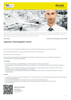Ingenieur Homologation Job in Leipzig