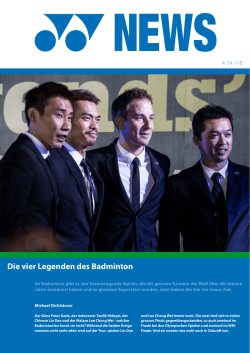 Die vier Legenden des Badminton