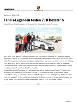Tennis-Legenden testen 718 Boxster S