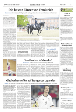 Gladbacher treffen auf Stuttgarter Legenden - STV