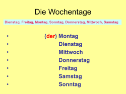 Die Wochentage