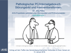 Vortrag Dr. Petry Viersen - AHG Allgemeine Hospitalgesellschaft
