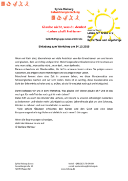 Glaube nicht, was du denkst 2015 - Selbsthilfe