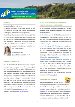 Nr. 1 09/2015 - Lokalen Aktionsgruppe Auerbergland