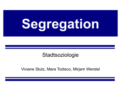 Segregation - Universität Zürich