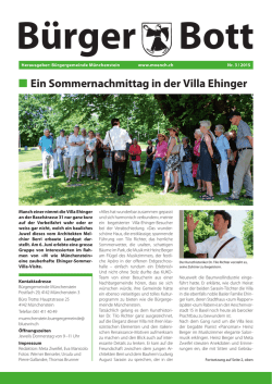 Ein Sommernachmittag in der Villa Ehinger