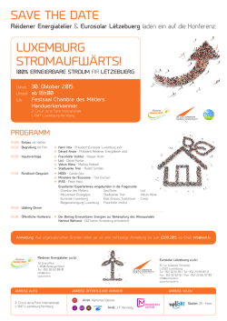 Informationen & Programm - eurosolar L&euml;tzebuerg asbl