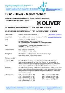 BBV - Oliver - Meisterschaft - Bayerischer Badminton