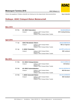 Südbayer. ADAC Clubsport-Slalom Meisterschaft Motorsport