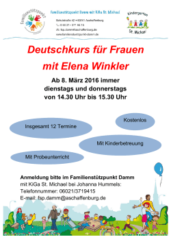 Deutschkurs für Frauen mit Elena Winkler