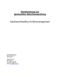 Handreichung zur gestreckten Abschlusspr&uuml;fung Kaufmann