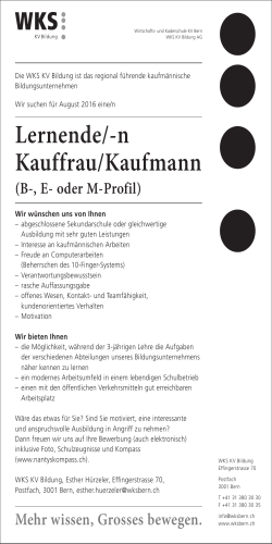 Lernende/-n Kauffrau/Kaufmann