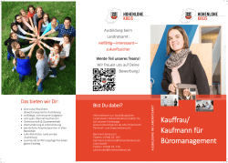 Kauffrau/ Kaufmann für Büromanagement