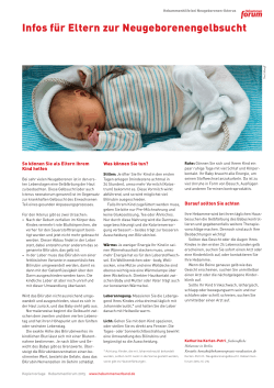 Infos für Eltern zur Neugeborenengelbsucht