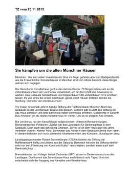 TZ vom 25.11.2015 Sie kämpfen um die alten Münchner Häuser