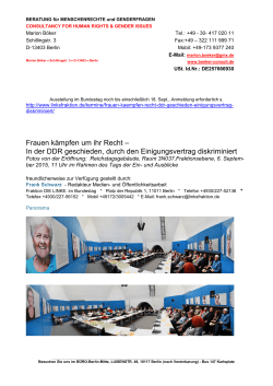 Ausstellung Frauen k&auml;mpfen um ihr Recht
