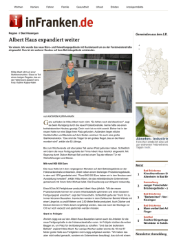 In Franken.de - Albert Haus expandiert weiter 2015-10-14