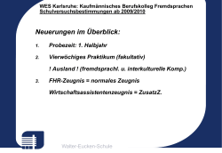 WES Karlsruhe: Kaufmännisches Berufskolleg Fremdsprachen