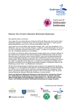 Teilnahme-Erklärung - Netzwerk Blühender Bodensee