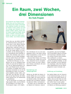 Ein Raum, zwei Wochen, drei Dimensionen