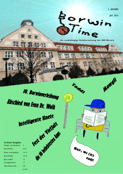 BorwinTime Juli 2015 - Borwinschule Rostock