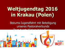 Info-Pr&auml;sentation zum Weltjugendtag