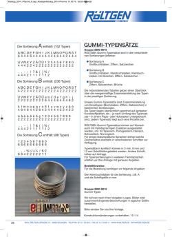 gummi-TypenS&Auml;Tze - R&Ouml;LTGEN MARKING SYSTEMS