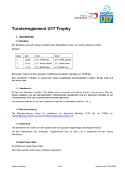 Turnierreglement U17 Trophy