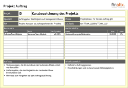 Projekt Auftrag (Vorlage)