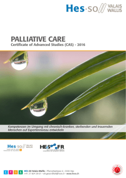 CAS HES-SO in Palliative Care