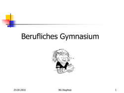 Informationen zum Beruflichen Gymnasium