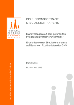 diskussionsbeiträge discussion papers
