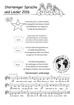 Sternsinger Sprüche und Lieder 2016