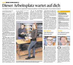 Dieser Arbeitsplatz wartet auf dich