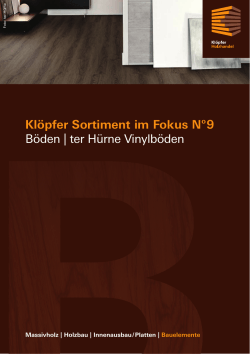 Klöpfer Sortiment im Fokus No 9 Böden | ter Hürne Vinylböden